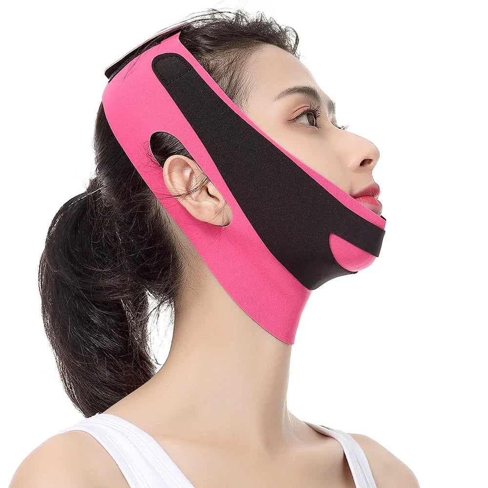 V-Line Face Slimming Bandage: Elastic Double Chin Remover & Face Lift Up Belt for Women