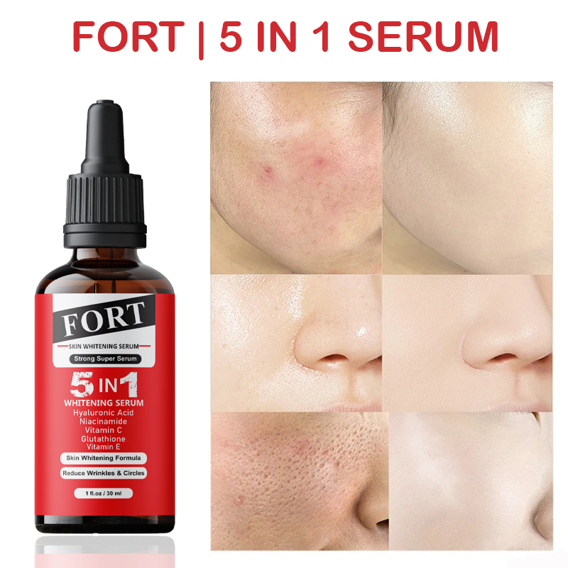 FORT 5IN1 Whitening Serum | Brighten Skin Tone, Removes Dead Skin Whitening Serum | 30ML