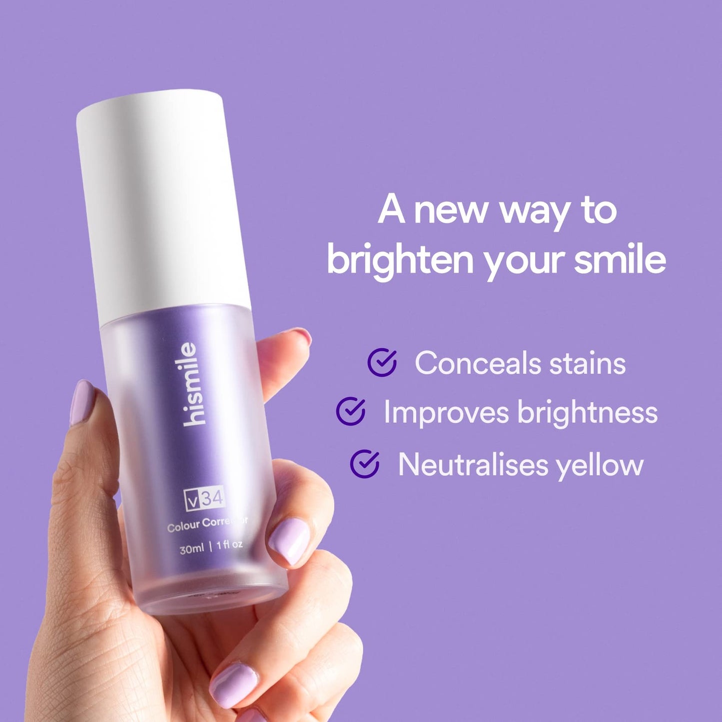 HISMILE V34 Purple Teeth Whitening Toothpaste Kit β Deep Stain Removal, Gingiva Protection & Color Correction
