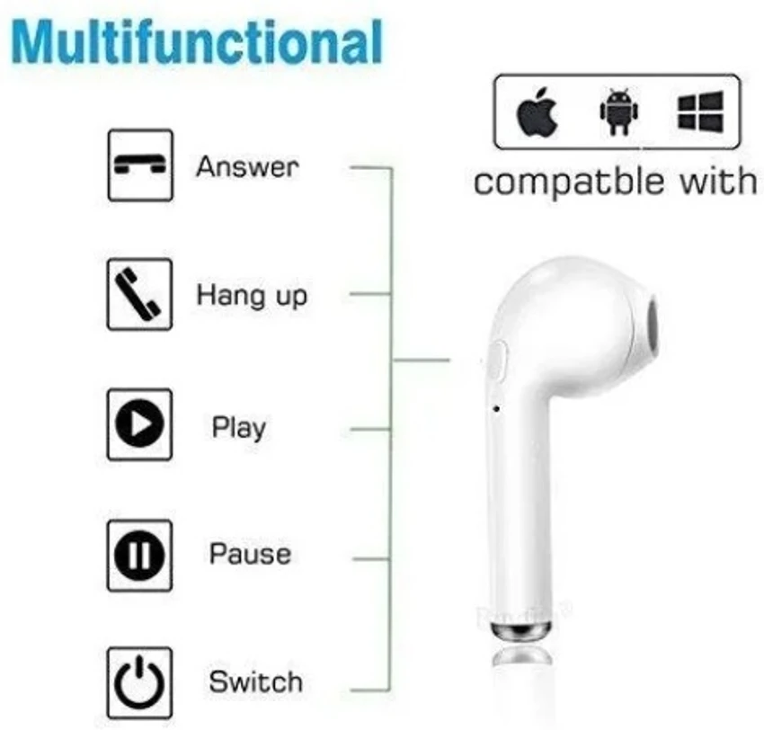 AirPods Pro 6 Hi-Fi Wireless Airbuds 5.0 Bluetooth Earphone Slim small size with Charging Case White