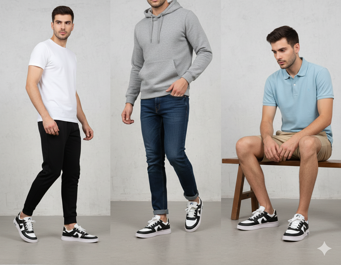 Dunkfusion Sneakers Shoes For Mens - Lieght Weight Breathable Shoes For Mens - Sneakers Shoes For Boys - Dunk - Shoes - Mens Shoes