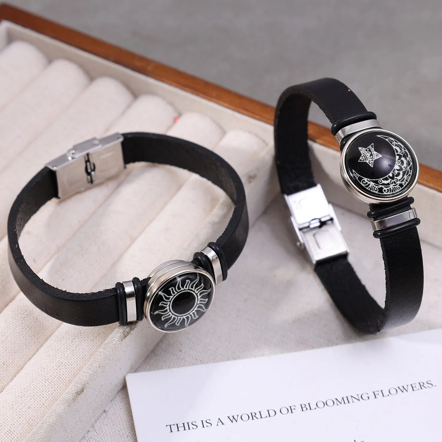 Luminous Couple Friendship Bracelet Sun and Moon Adjustable Romantic Black Bracelets Creative Fashion Jewelry Gifts