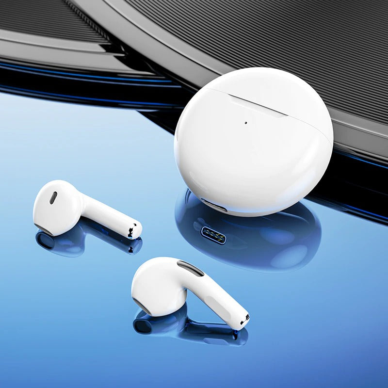 AirPods Pro 6 Hi-Fi Wireless Airbuds 5.0 Bluetooth Earphone Slim small size with Charging Case White