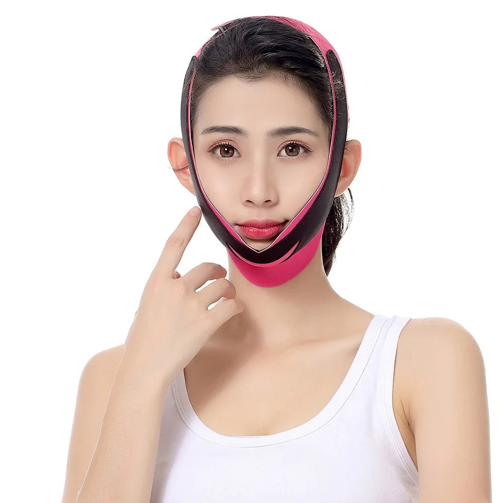 V-Line Face Slimming Bandage: Elastic Double Chin Remover & Face Lift Up Belt for Women