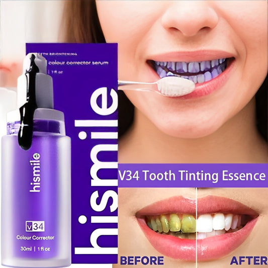 HISMILE V34 Purple Teeth Whitening Toothpaste Kit – Deep Stain Removal, Gingiva Protection & Color Correction