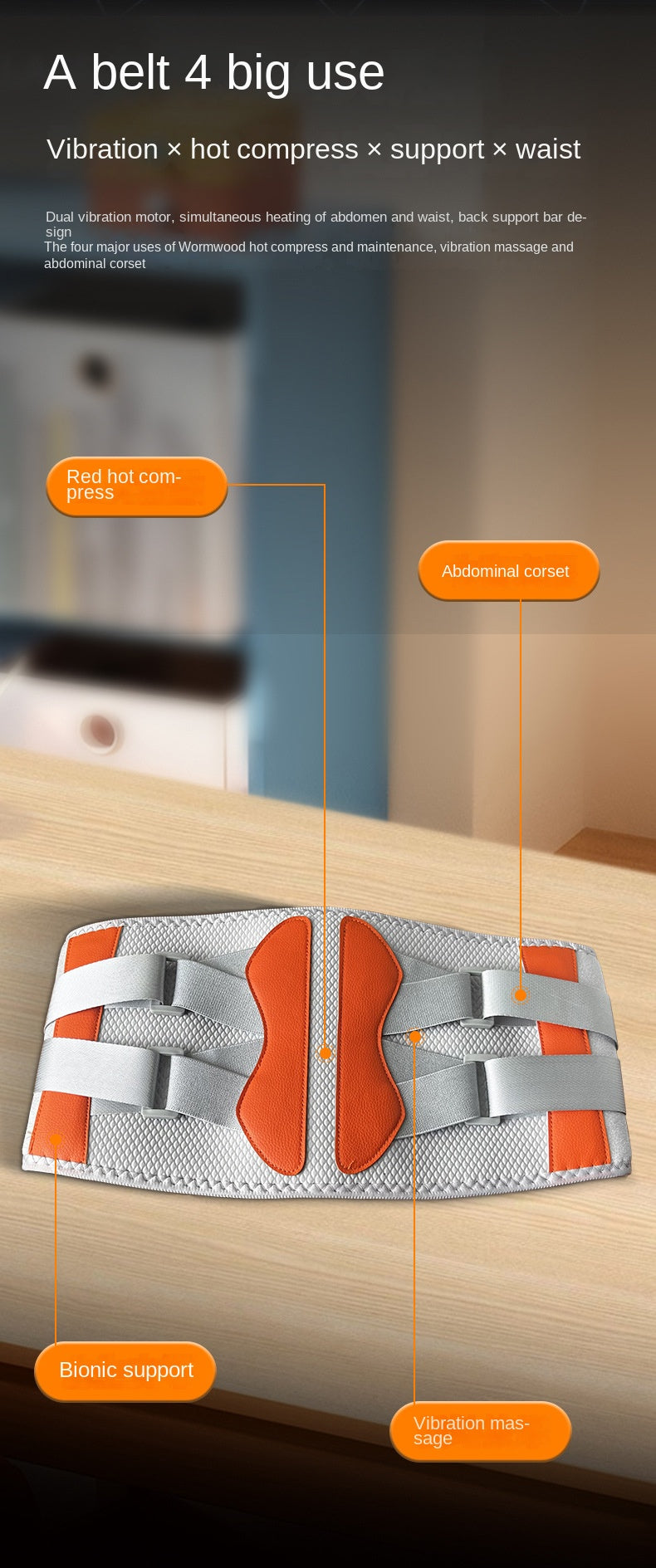 Quality Infrared Warm Waist Massager Belt – Multifunctional Hot Compress & Lumbar Relaxation