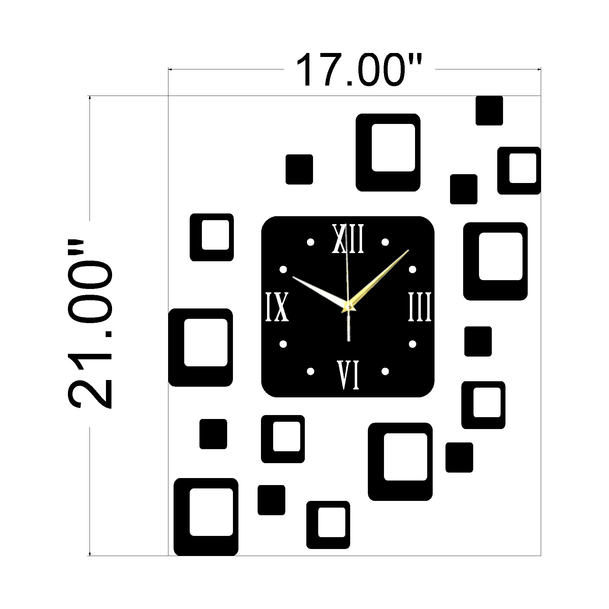 Chand Hub Reverse Frameless Creative Wall Clock | Clock Big Size Wall Clock I Wooden Material Wall Clock Beautifull For Bedroom Or Office Wall