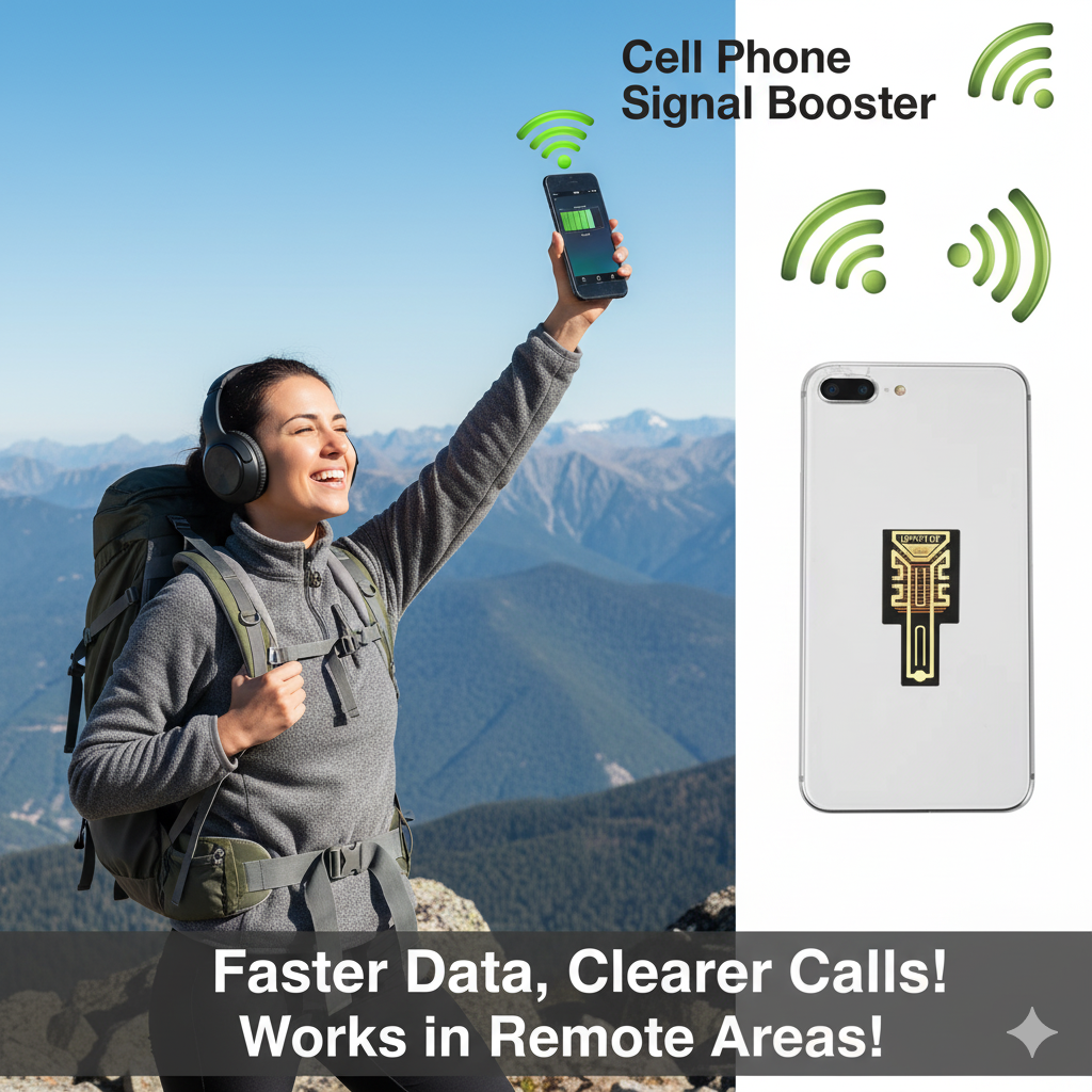 Mobile Phone Signal Booster – Portable Network Enhancement Sticker for Better Reception